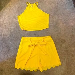 Yellow short set